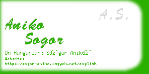 aniko sogor business card